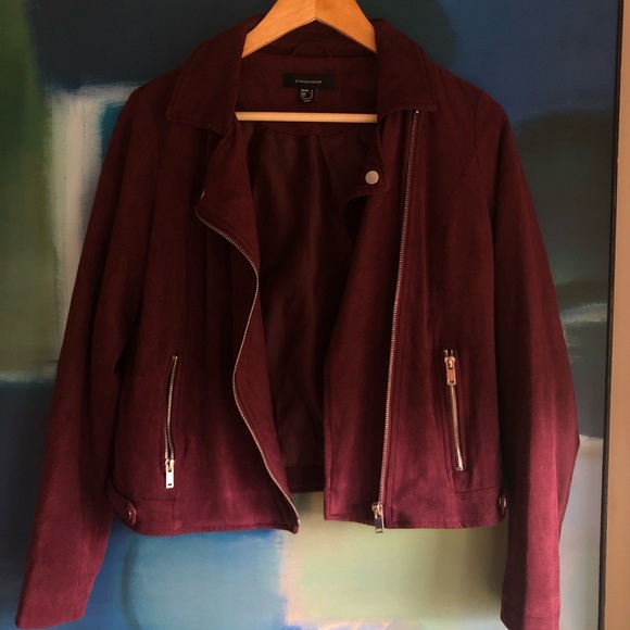 Atmosphere Jackets & Blazers - Atmosphere maroon Moto jacket